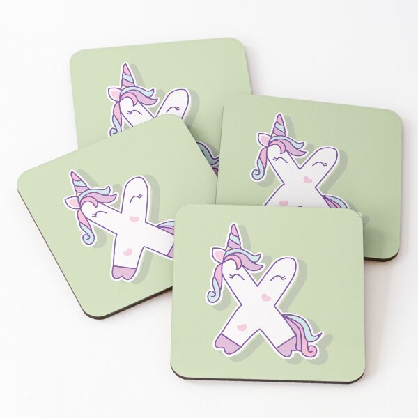 Item preview, X Unicorn Monogram – Whimsical Alphabet Letter designed and sold by FilizDesigner.