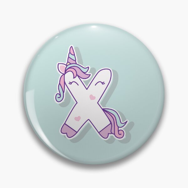 Artikelvorschau, X Einhorn-Monogramm – Wunderlicher Alphabetbuchstabe entworfen und verkauft von FilizDesigner.