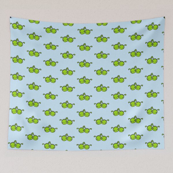 Item preview, 2 Caterpillar Alien Cute Little Monster Happy Smile Team designed and sold by shirt-o-mat.
