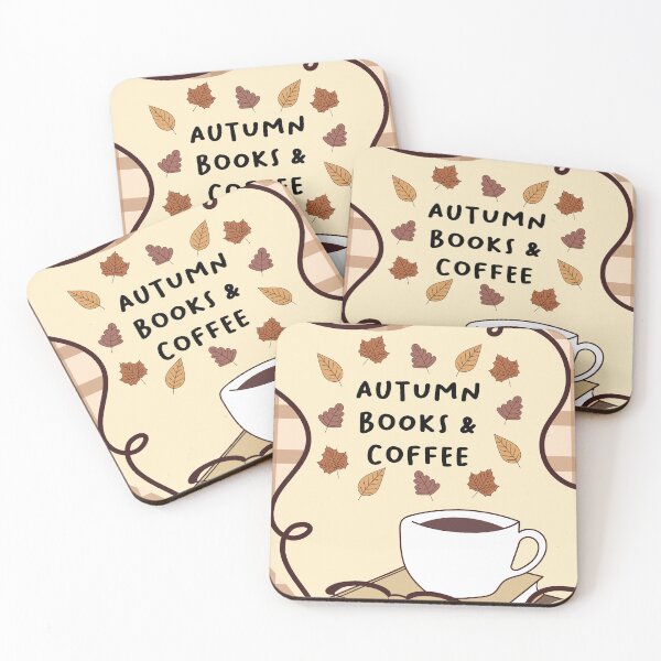 Item preview, Autumn, Books & Coffee – Cozy Fall Aesthetic Illustration designed and sold by digitalworld-it.