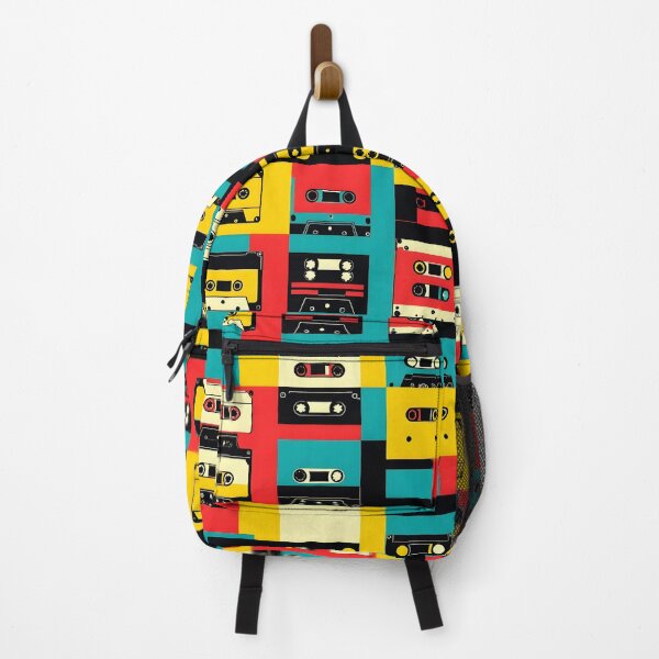 Item preview, Cassette Tape Loops – Retro Cassette Pattern in Bauhaus retro Pop Art Style designed and sold by WhimsicalThredz.