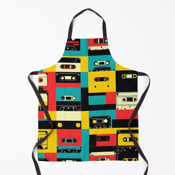 Item preview, Cassette Tape Loops – Retro Cassette Pattern in Bauhaus retro Pop Art Style designed and sold by WhimsicalThredz.