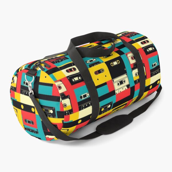 Item preview, Cassette Tape Loops – Retro Cassette Pattern in Bauhaus retro Pop Art Style designed and sold by WhimsicalThredz.