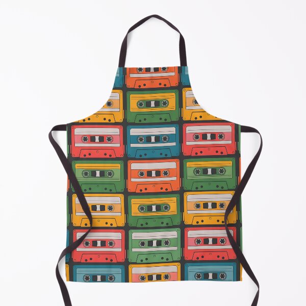 Item preview, Cassette Tape – Retro Cassette Pattern in Bauhaus retro Pop Art Style designed and sold by WhimsicalThredz.