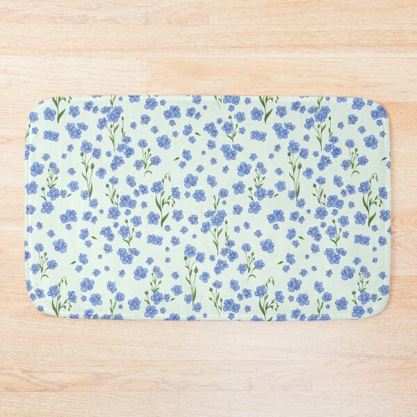 Item preview, Floral pattern. Blue meadow wild flowers, summer mood, healing pictures, blue flowers, spring, medicinal herbs, flax blossom, wild field flowers, artbysvetik designed and sold by ArtbySvetik.