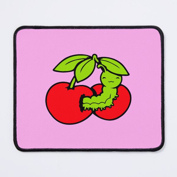 Item preview, Caterpillar Cherry Eating Hungry Hole Larvae Worm Drawing designed and sold by shirt-o-mat.