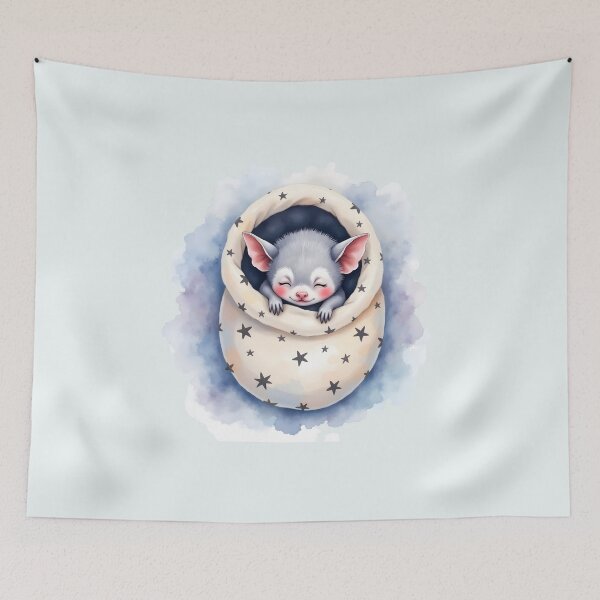 Item preview, Sleepy Baby Bat in Starry Blanket designed and sold by MondeMade.