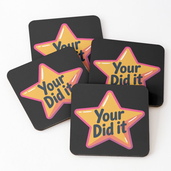 Item preview, Funny “Your Did It” Star Sticker | Cute Typo Design designed and sold by MonkiFlipp.