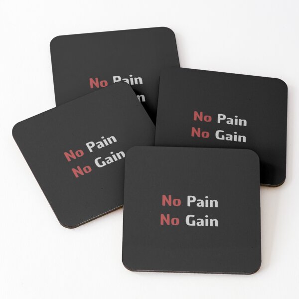 Item preview, No pain No gain,motivational fitness phrase  designed and sold by Vins-Printed.