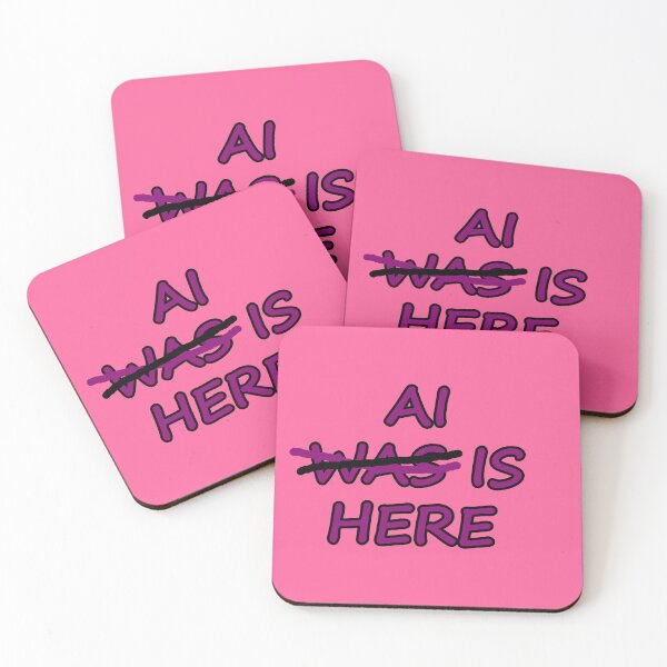 Item preview, AI WAS HERE AI IS HERE AI Was Is Here - purple text designed and sold by Beachy.