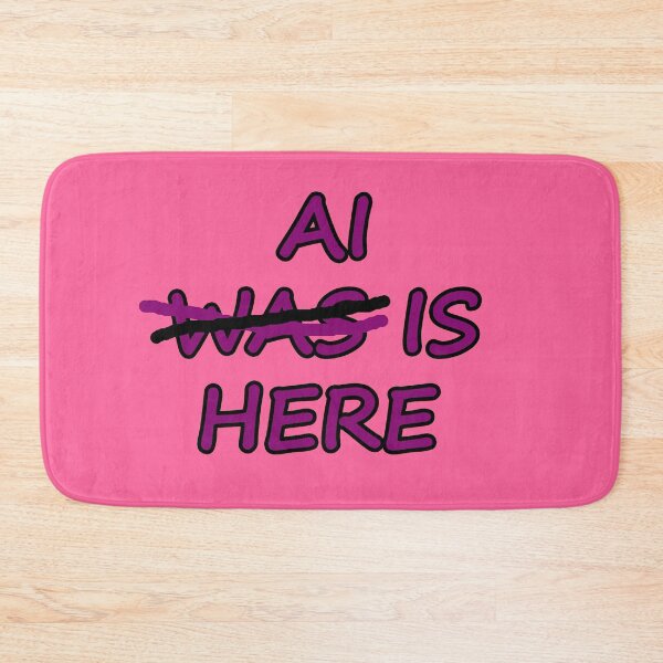 Item preview, AI WAS HERE AI IS HERE AI Was Is Here - purple text designed and sold by Beachy.