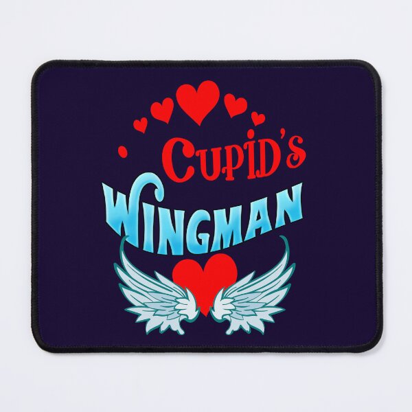 Item preview, Cupid’s Wingman Funny Valentine Angel Wings Quote designed and sold by SandyMDesigns.