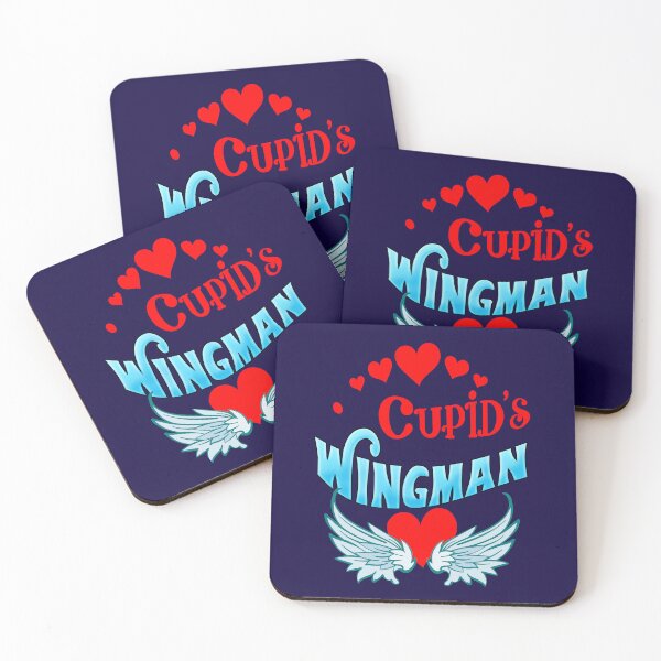 Item preview, Cupid’s Wingman Funny Valentine Angel Wings Quote designed and sold by SandyMDesigns.