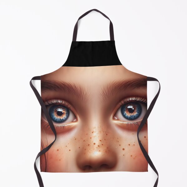 Item preview, Ethereal Girl Close-Up – Freckled Skin and Iris Detail designed and sold by EmeraldeaArt.