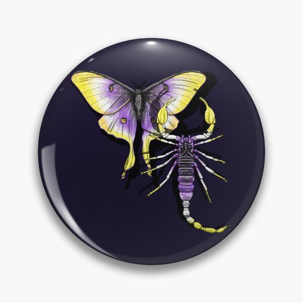 Item preview, Enby Moth and Scorpion designed and sold by Art by Veya.