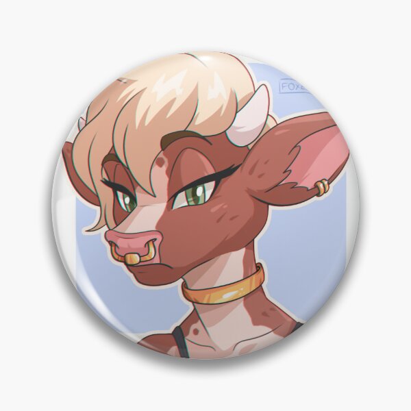 Item preview, Cool Cow Girl Sticker - Brown & White Anthro Bovine designed and sold by FoxEma.