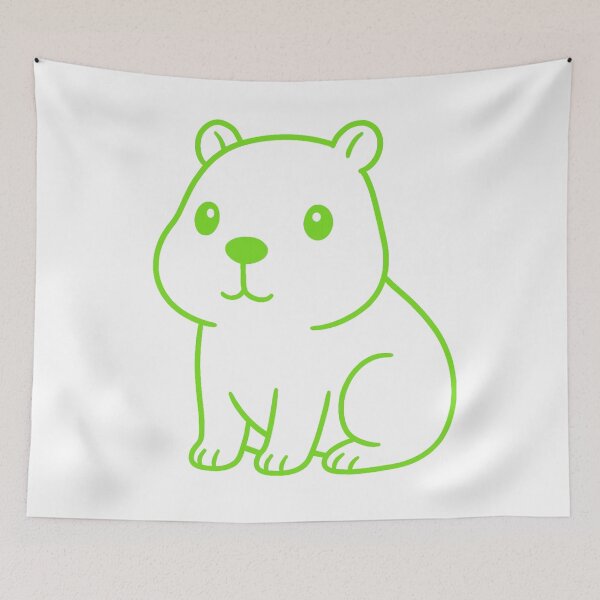 Item preview, Color Capybara - Lime Green designed and sold by AngelMiette.