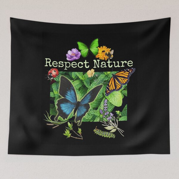 Item preview, Respect Nature Pollinator & Wildflowers Colorful Design designed and sold by EarthArtDesigns.