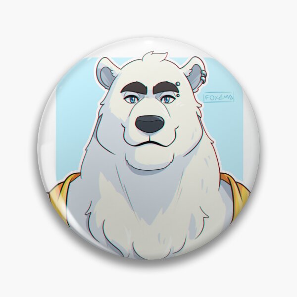 Item preview, Friendly Polar Bear Guy Sticker - Anthro Bear Character designed and sold by FoxEma.