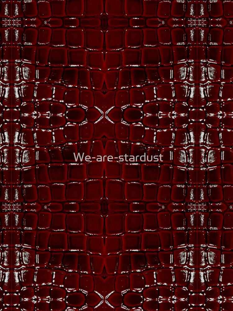 Dark Red Crocodile Leather, Red Aesthetic iPhone Case