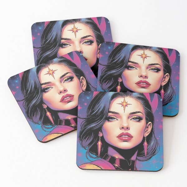 Item preview, Girlie Pop Slay Cosmic Muse — Feminine Pop Art Portrait with Celestial Accents designed and sold by  Ojo de Lilith.