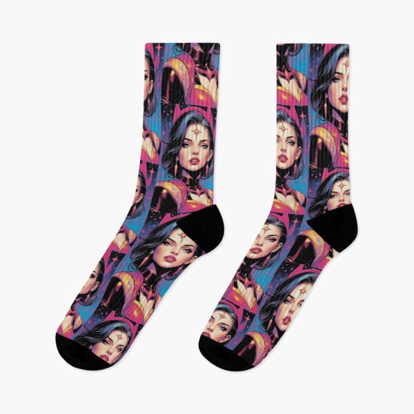 Item preview, Girlie Pop Slay Cosmic Muse — Feminine Pop Art Portrait with Celestial Accents designed and sold by  Ojo de Lilith.
