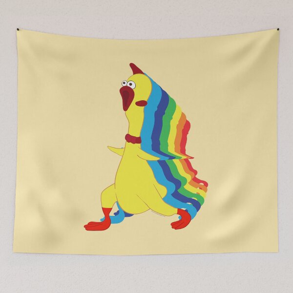 Item preview, Zen Rubber Chicken – Funny Colorful Art designed and sold by LicencaPoetica.