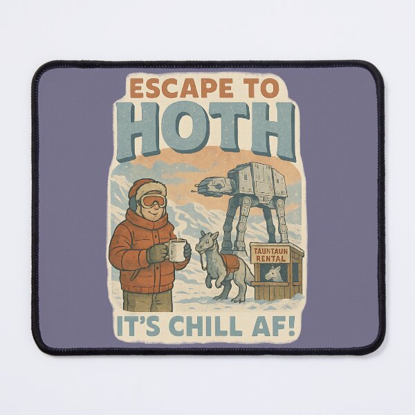 Item preview, Escape to Hoth – Funny Retro Sci-Fi Design for Star Wars Fans designed and sold by Cozy Trends.