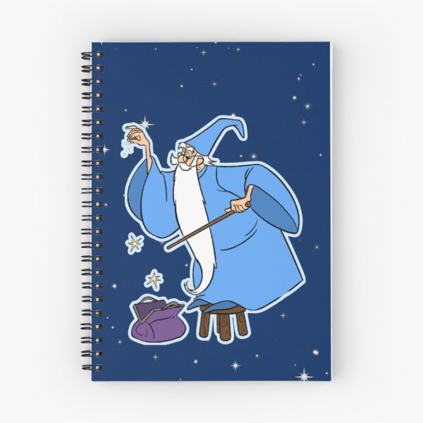 Item preview, Starlit Wizard Magic Spiral Notebook designed and sold by Heavenly-Cloudz.