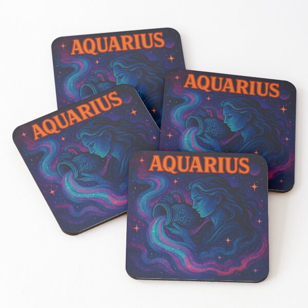 Item preview, Aquarius Cosmic Flow – Mystical Zodiac Water Bearer designed and sold by Mo & Ko Design.