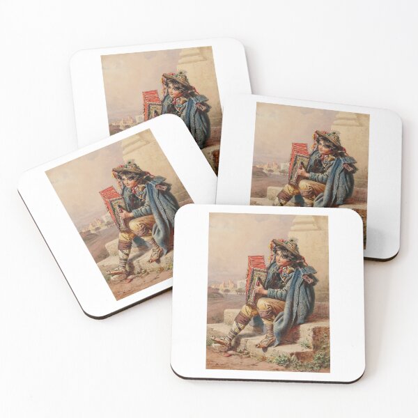Item preview, Vintage Painting of Italian Accordion Boy with a harmonica  designed and sold by TeeARTHY.