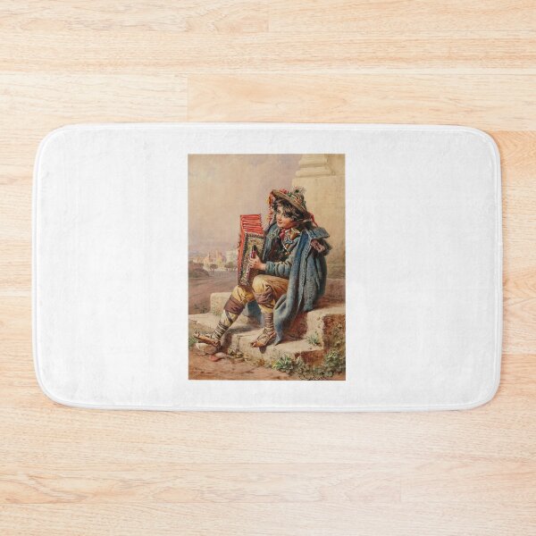 Item preview, Vintage Painting of Italian Accordion Boy with a harmonica  designed and sold by TeeARTHY.