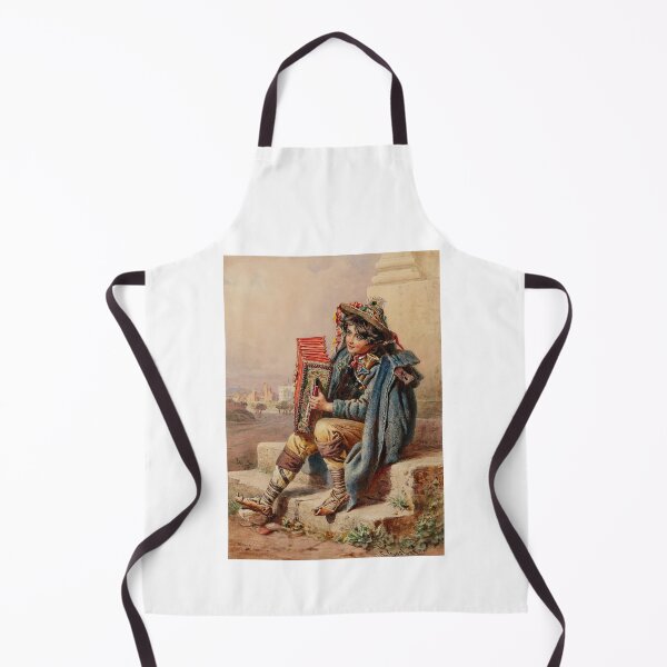 Item preview, Vintage Painting of Italian Accordion Boy with a harmonica  designed and sold by TeeARTHY.