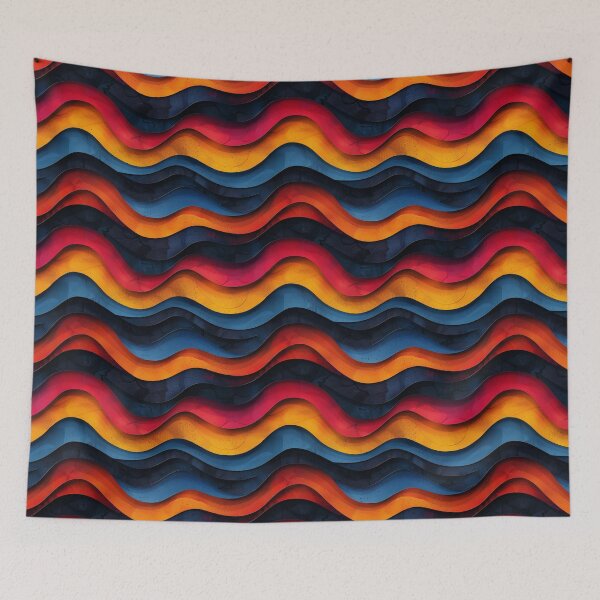 Item preview, Dynamic Abstract Wavy Layers in Red, Orange, and Blue designed and sold by NTGUILTY.