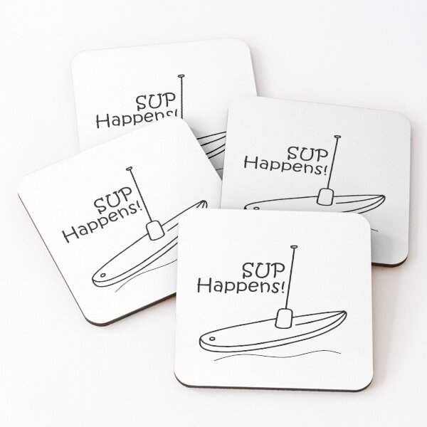 Item preview, SUP Happens – Funny Minimalist Stand-Up Paddleboard Design designed and sold by bobparduephoto.