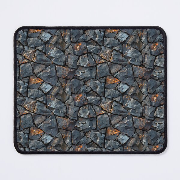 Item preview, Rugged Dark Stone Wall Texture with Orange Accents designed and sold by NTGUILTY.