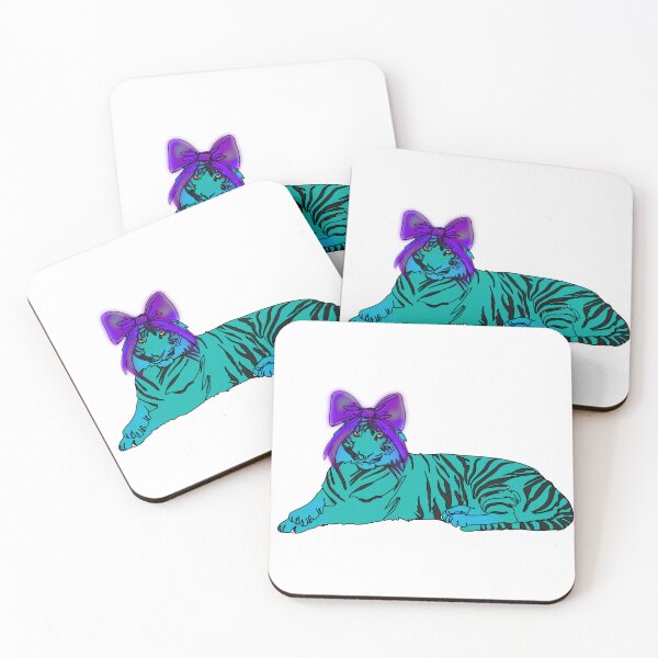 Item preview, Maple the Tiger the Blue with purple Bow – animalzinhats designed and sold by Ashley’sAnimalz.