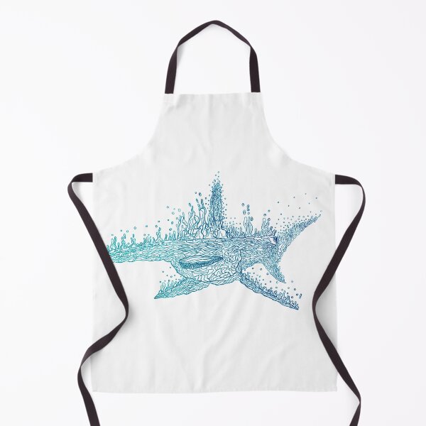 Item preview, Hammerhead shark rising bubbles lineart designed and sold by nostakesart.