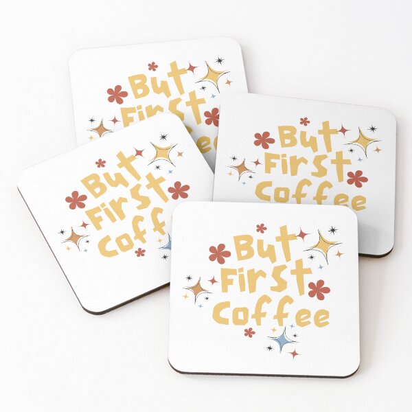 Item preview, But First Coffee - Retro Handwritten Typography Design designed and sold by Kimagure13.