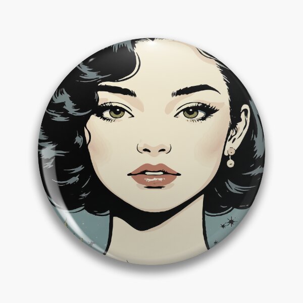 Item preview, Dolled up Cosmic Muse — Feminine Pop Art Portrait with Celestial Accents designed and sold by  Ojo de Lilith.