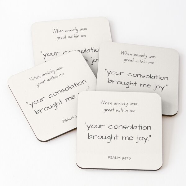 Item preview, When Anxiety Was Great Within Me – Psalm 94:19 Scripture – Christian Comfort and Encouragement Print designed and sold by MeadowPrints.