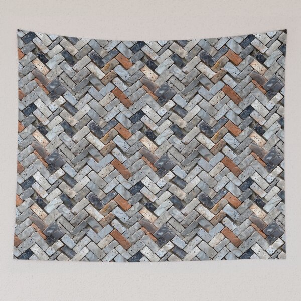 Item preview, Rustic Herringbone Brick Pavement Texture designed and sold by NTGUILTY.