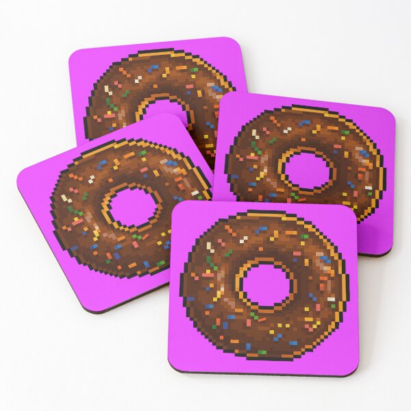 Item preview, Chocolate Sprinkle Donut  Doughnut Treat 16-Bit Pixel Art designed and sold by littlefrankshop.