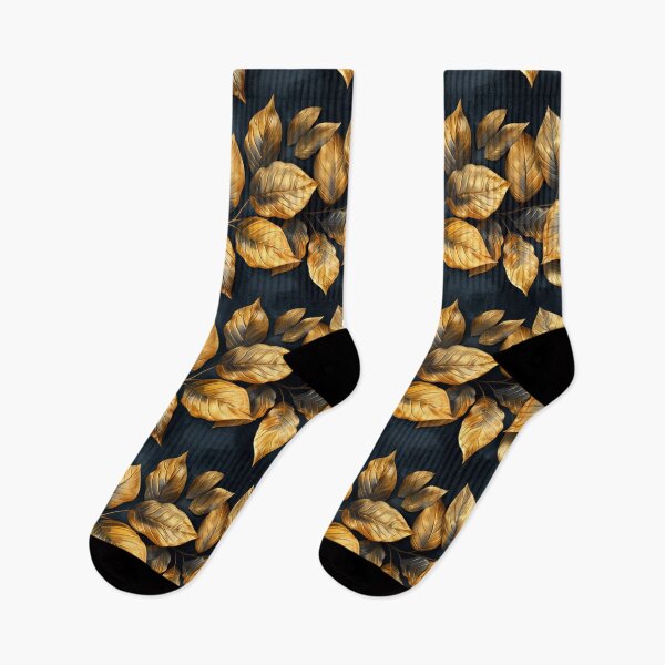 Item preview, Luxurious Golden Leaves on Dark Background designed and sold by NTGUILTY.