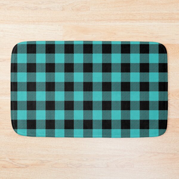 Item preview, Black and Teal Stripe Gingham  designed and sold by My Teal Dreams.