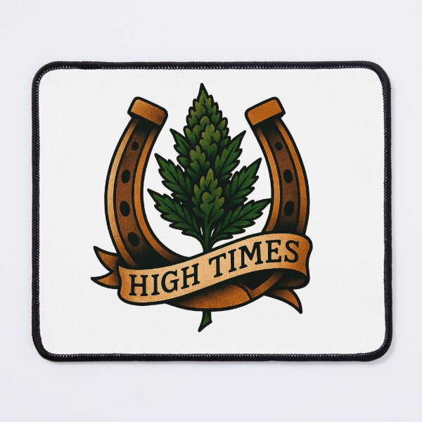 Item preview, High Times – Cannabis Bud & Lucky Horseshoe designed and sold by Wake and Bake.