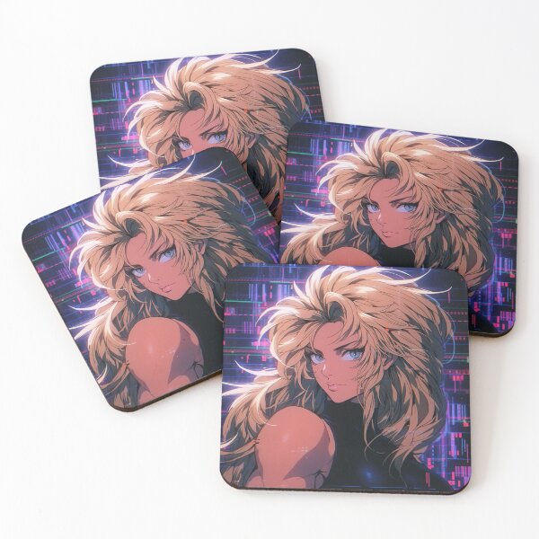 Item preview, Retro Anime Warrior Girl – Strong Cyber Beauty with 90s Style designed and sold by AxeWave.