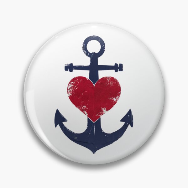Item preview, Anchor With Heart Design Illustration designed and sold by Rue Design Company.