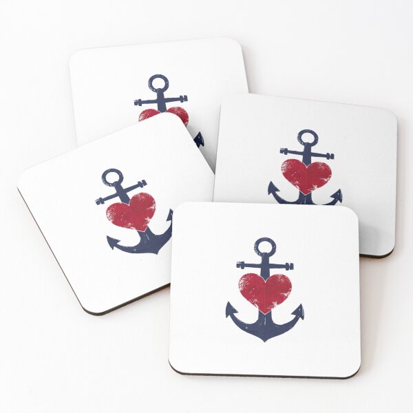 Item preview, Anchor With Heart Design Illustration designed and sold by Rue Market.