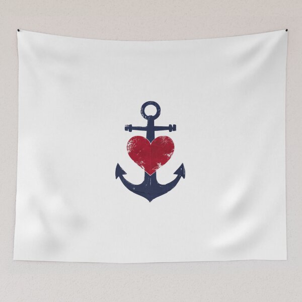 Item preview, Anchor With Heart Design Illustration designed and sold by Rue Market.